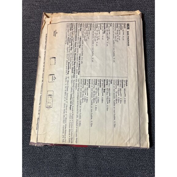 McCalls Crafts Sewing Pattern 8828 For Clutch Shoulder Bag Briefcase & Tote Bag - Picture 2 of 4